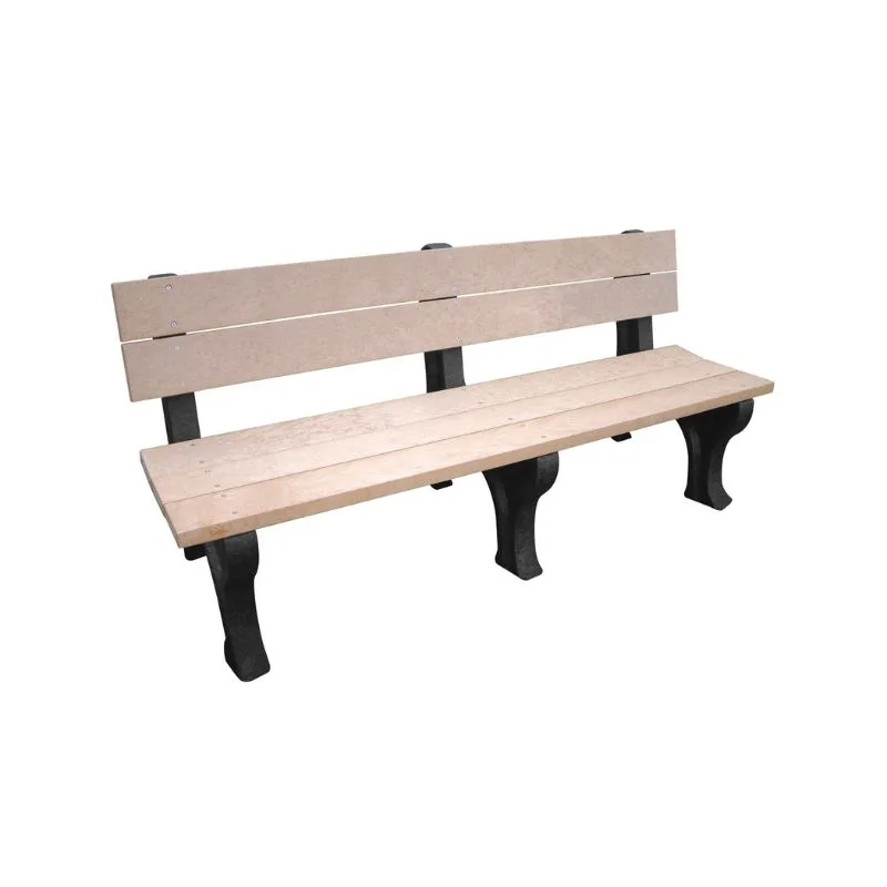 Vestil BEN-PTDB-72-BKCD Recycled Plastic Traditional Backed