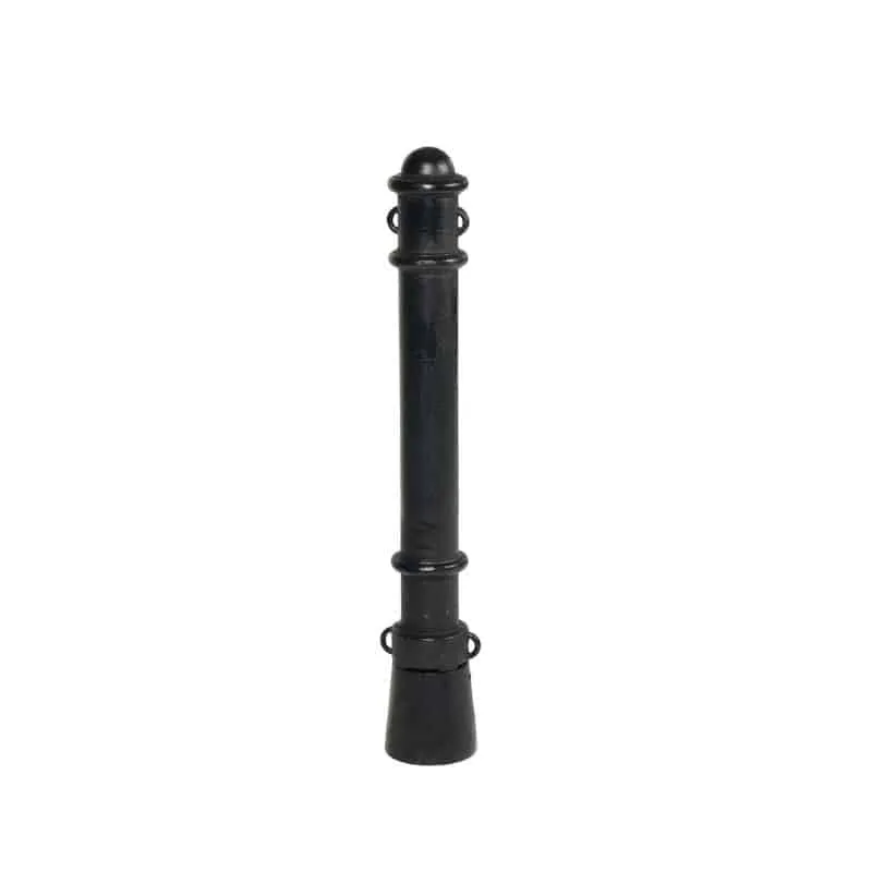 Vestil BOL-OR-40-BK-SM Underground Removable Ornamental Bollard