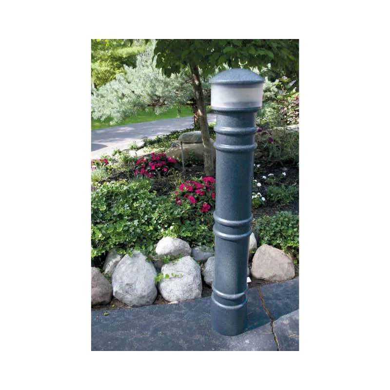 Vestil BPC-DM-LAC-GY Polyethylene Metro with AC Light Bollard Cover