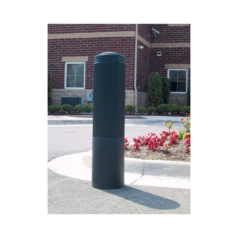 Vestil BPC-DR-B Polyethylene Ribbed Bollard Cover