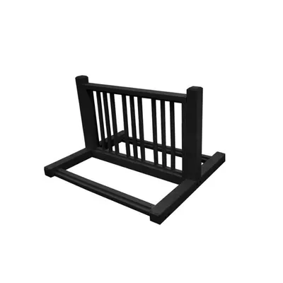 Vestil BR-P6-BK-BK Plastic Eco-Friendly Bike Rack