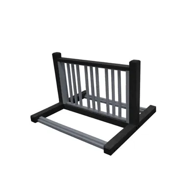 Vestil BR-P6-BK-CH Plastic Eco-Friendly Bike Rack