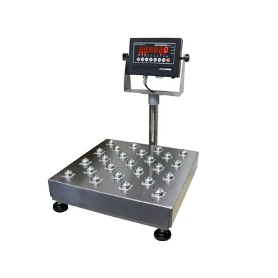 Vestil BS-915RT-2424-1000 Steel Bench Scale with Stainless Steel Tray with Roll Top