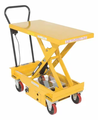 Vestil CART-1000-DC Steel DC Powered Hydraulic Single Scissor Cart