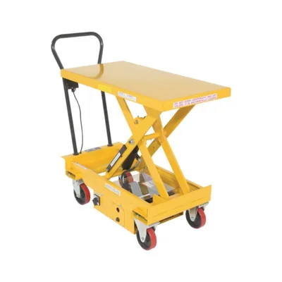 Vestil CART-1000-DC Steel DC Powered Hydraulic Single Scissor Cart