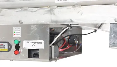 Vestil CART-1000-LD-DC-SS Stainless Steel 12V DC Long Deck Cart 6