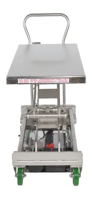 Vestil CART-1000D-DC-SS Stainless Steel 12V DC Double Cart 2