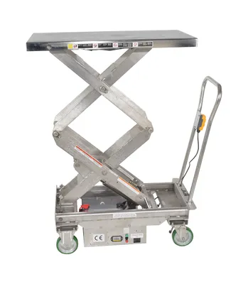 Vestil CART-1000D-DC-SS Stainless Steel 12V DC Double Cart 3