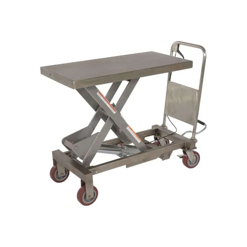 Vestil CART-1750-PSS Partially Stainless Steel Hydraulic Elevating Cart
