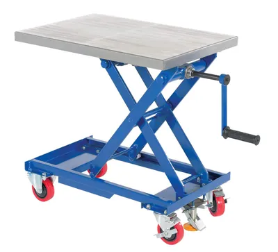 Vestil CART-330-M Steel Mechanical Scissor Cart with Hand Crank
