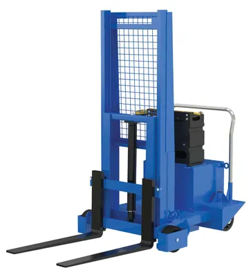 Vestil CB-PMPS-10-50-DC pallet stacker shown from an alternate angle