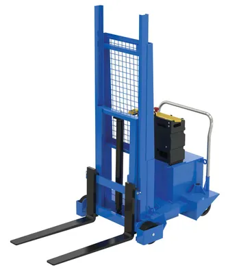 Vestil CB-PMPS-10-60-AC pallet stacker shown from an alternate angle