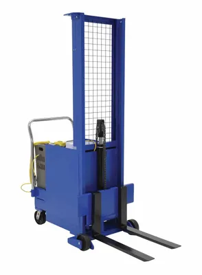 Vestil CBS-56-1-DC pallet stacker shown from an alternate angle