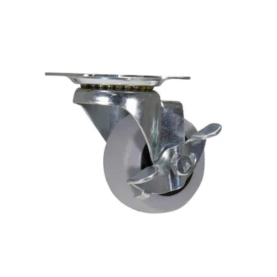Vestil CST-B23-2X1TPR-SWB Thermoplastic Rubber Swivel With Brake Caster