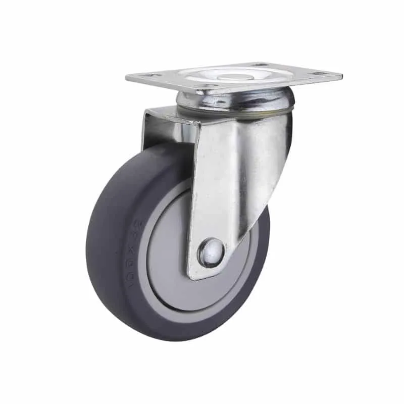 Vestil CST-B28-5X1TPR-S Thermoplastic Rubber Swivel Caster