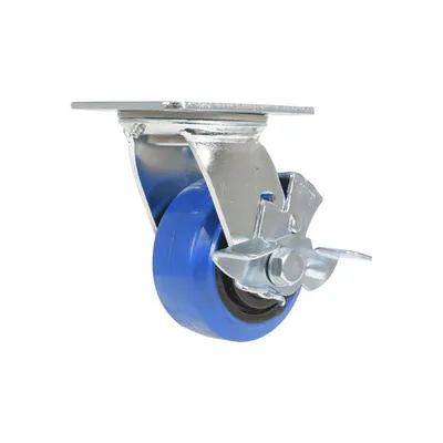 Vestil CST-BB-4X2ER-SWB Elastic Rubber Swivel With Brake Caster