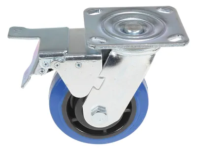 Vestil CST-BB-5X2ER-SWTB caster wheel shown from an alternate angle