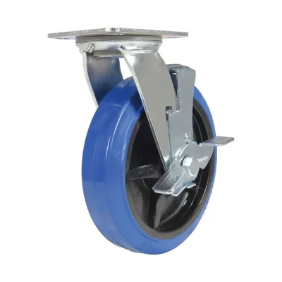 Vestil CST-BB-8X2ER-SWB Elastic Rubber Swivel With Brake Caster