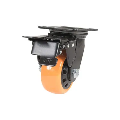 Vestil CST-BN-4X2PUP-SWTB Polyurethane Swivel With Total Brake Caster
