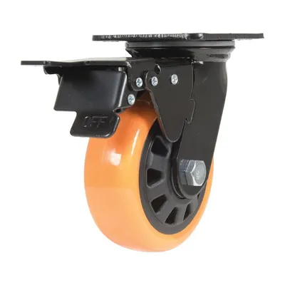 Vestil CST-BN-5X2PUP-SWTB caster wheel shown from an alternate angle