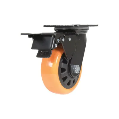 Vestil CST-BN-5X2PUP-SWTB Polyurethane Swivel With Total Brake Caster