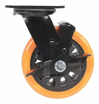 Vestil CST-BN-6X2PUP-SWB caster wheel shown from an alternate angle