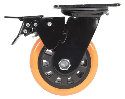 Vestil CST-BN-8X2PUP-SWB caster wheel shown from an alternate angle