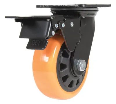 Vestil CST-BN-8X2PUP-SWB caster wheel shown from an alternate angle