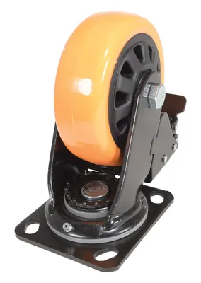Vestil CST-BN-8X2PUP-SWTB caster wheel shown from an alternate angle