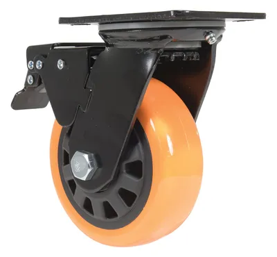 Vestil CST-BN-8X2PUP-SWTB caster wheel shown from an alternate angle