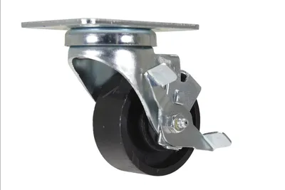 Vestil CST-C02-3X1CI-SWB Cast Iron Steel Swivel With Brake Caster