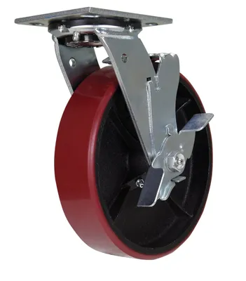 Vestil CST-C44-8X2PU-SWB Polyurethane Swivel With Brake Caster 4