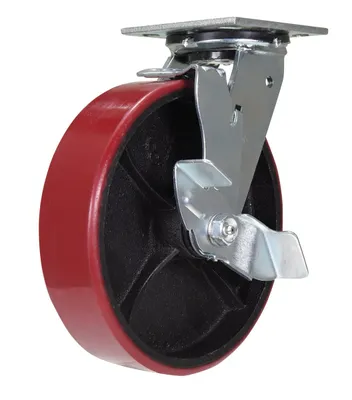 Vestil CST-C44-8X2PU-SWB Polyurethane Swivel With Brake Caster
