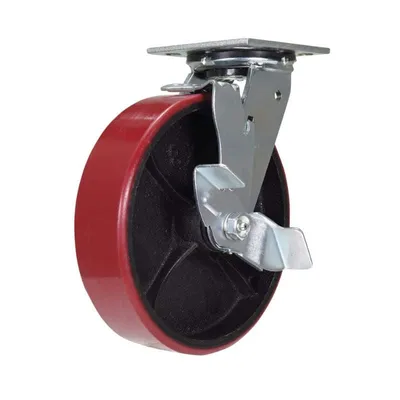 Vestil CST-C44-8X2PU-SWB Polyurethane Swivel With Brake Caster