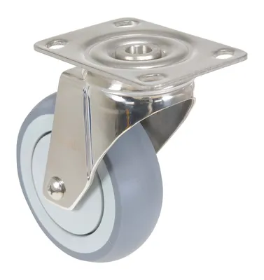 Vestil CST-E-SS-4X1TPR-S Thermoplastic Rubber Swivel Caster 2