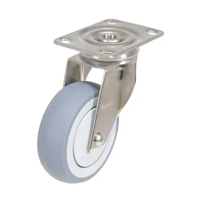 Vestil CST-E-SS-4X1TPR-S Thermoplastic Rubber Swivel Caster
