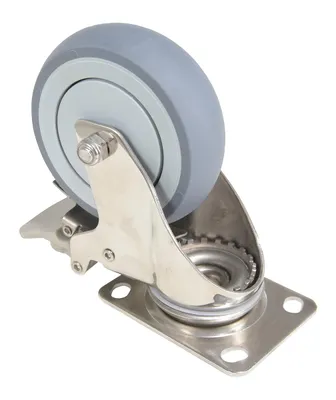 Vestil CST-E-SS-4X1TPR-SWTB Thermoplastic Rubber Swivel 4