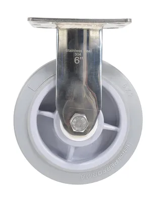 Vestil CST-E-SS-6X2TPR-R caster wheel shown from an alternate angle