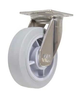 Vestil CST-E-SS-6X2TPR-S Thermoplastic Rubber Swivel Caster