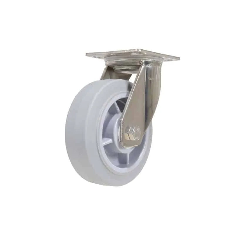 Vestil CST-E-SS-6X2TPR-S Thermoplastic Rubber Swivel Caster