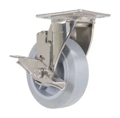 Vestil CST-E-SS-6X2TPR-SWB caster wheel shown from an alternate angle