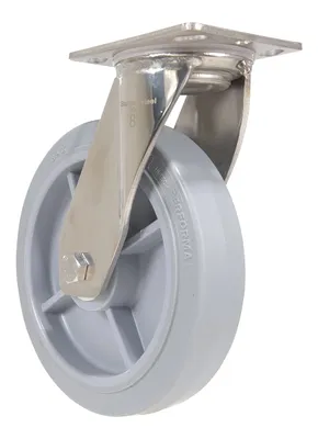 Vestil CST-E-SS-8X2TPR-S caster wheel shown from an alternate angle