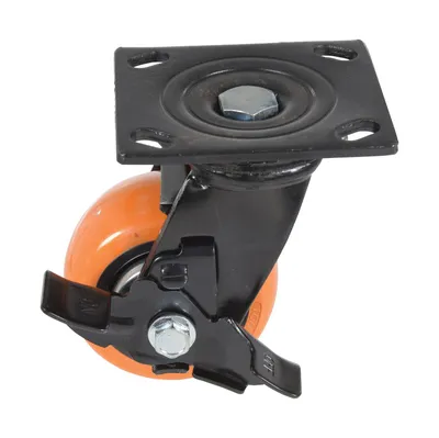 Vestil CST-E6-4X2PUP-SWB Polyurethane Swivel With Brake Caster 3