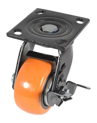 Vestil CST-E6-4X2PUP-SWB Polyurethane Swivel With Brake Caster