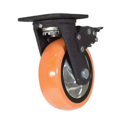 Vestil CST-E6-6X2PUP-SWTB Polyurethane Swivel With Total Brake Caster