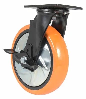 Vestil CST-E6-8X2PUP-SWB Polyurethane Swivel With Brake Caster 2