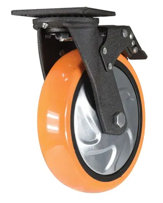 Vestil CST-E6-8X2PUP-SWTB Polyurethane Swivel With Total Brake Caster
