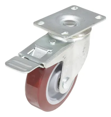 Vestil CST-F-4X1DT-SWTB1 Polyurethane Swivel With Total Brake Caster