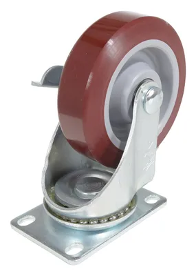 Vestil CST-F-4X1DT-SWB Polyurethane Swivel With Brake Caster 4
