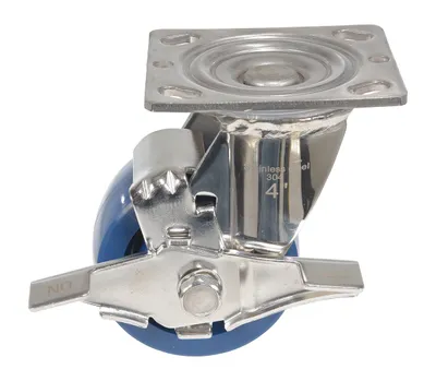 Vestil CST-F-SS-4X2SP-SWB caster wheel shown from an alternate angle